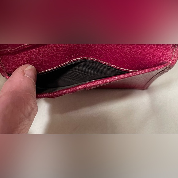 Gucci Authentic Vintage Mono Fabric Compact Wallet, Pink Leather Trim & Interior - Picture 8 of 14